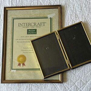 Intercraft Gold and Brown Picture Frames 
2 frames